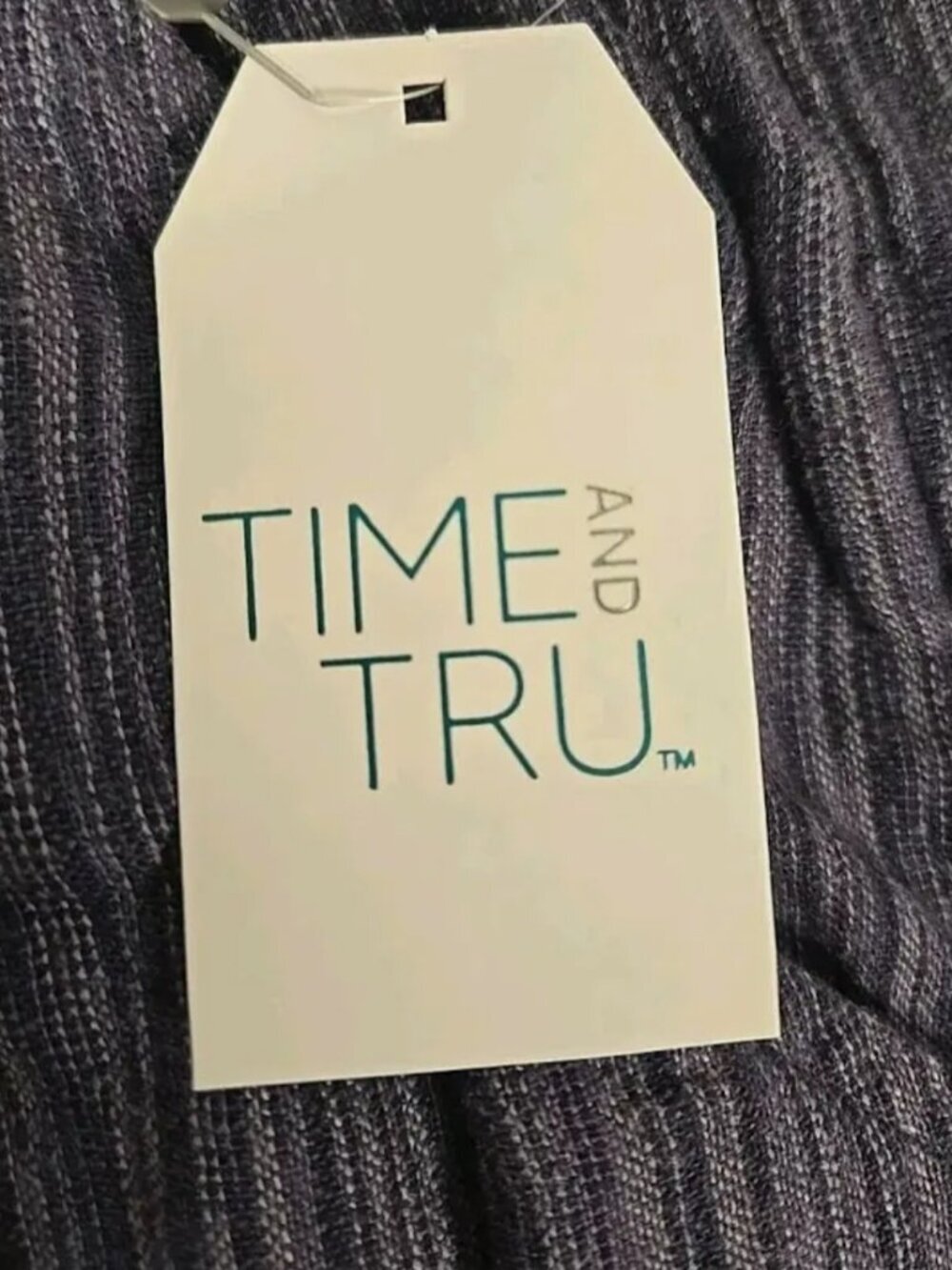NWT Time and tru blue linen blend Lightweight drawstring waist pockets shorts XL - Picture 3 of 6